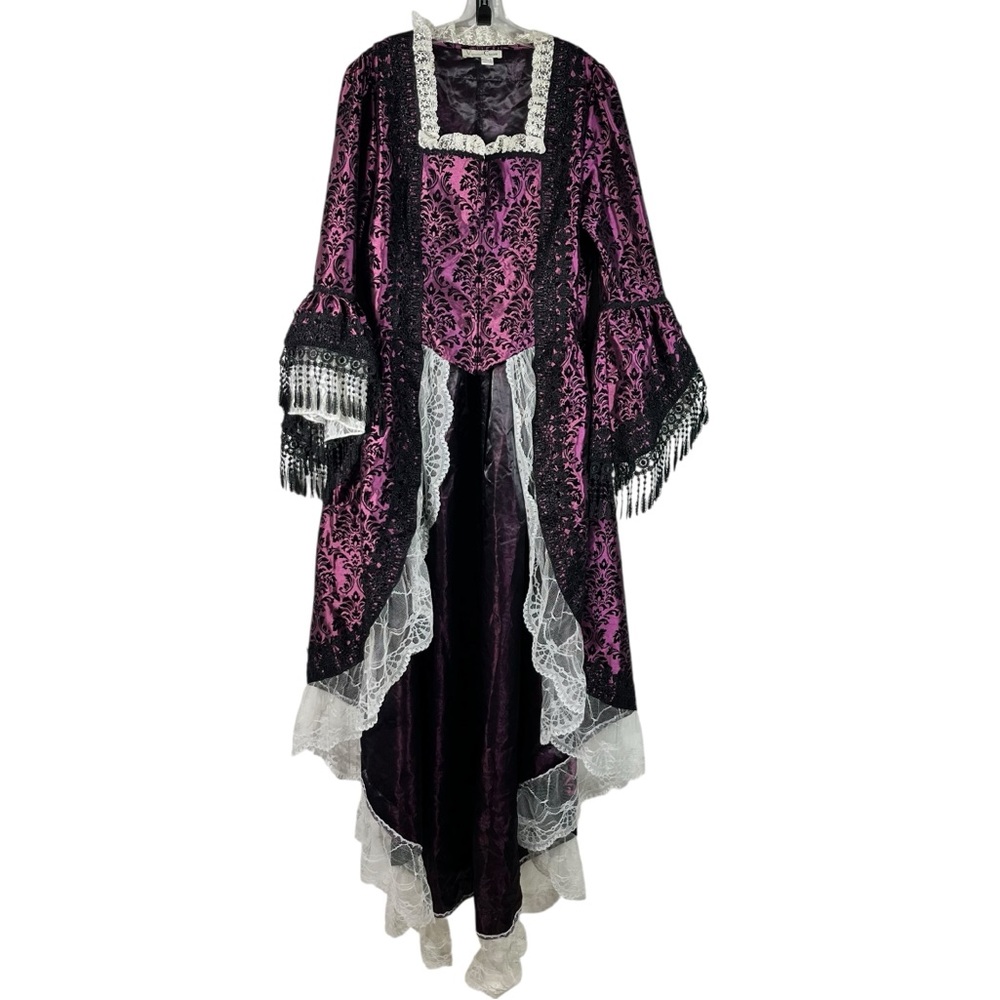 Victorian Choice Purple Ruffle Corset High Low Dress Cosplay Renaissance XL